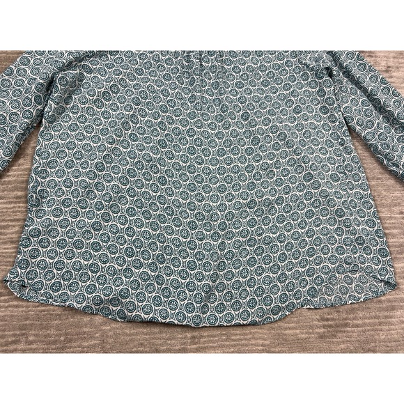 Terra & Sky Top Womens 1X Green‎ Button Up Long Sleeve Polyester Casual - Picture 9 of 14